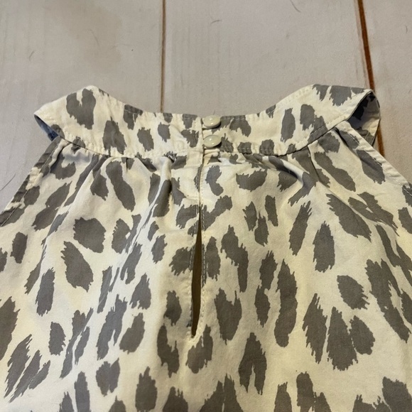 Baby gap toddler 3 yrs grey/white animal print A line bow 100% cotton dress - Picture 4 of 7